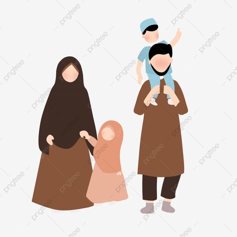 Children Clipart, Muslim Aesthetic, Online Works, Transparent Clipart, Happy Children, Happy Parents, Family Cartoon, Dogs And Kids, Wedding Background