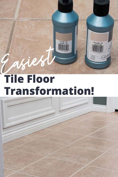 Make your tiled floor look brand new again! This tutorial has the easiest tips and tricks to paint your tile grout with just a few simple steps. Avoid the hassle of cleaning your dirty grout lines and find the best paint products to freshen up your grout. Grout Refresh, Mapei Grout, Grout Paint, Grout Repair, Diy Stock Tank, Easy Tile, Floor Grout, Painting Tile Floors, Cabinet Makeover