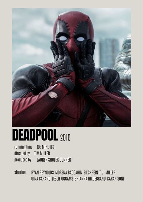 minimalistic movie poster Deadpool Poster, Best Marvel Movies, Movie Challenge, Polaroid Movie Poster, Film Polaroid, Film Marvel, Marvel Movie Posters, Avengers Poster, Gambar One Direction