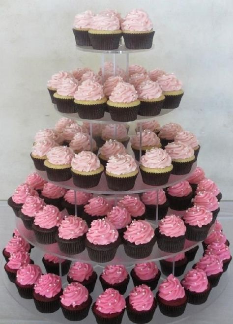 Peach Cupcakes, Specialty Cupcakes, Sweet 16 Party Decorations, Pink Birthday Party, Cupcake Tower, Girl Baby Shower Decorations, בר מצווה, Pink Cupcakes, 18th Birthday Party