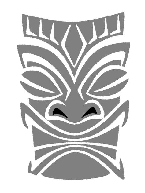 Tiki Tattoo, Tiki Faces, Tiki Man, Tiki Head, Tiki Statues, Tiki Decor, Tiki Totem, Face Template, Tiki Art