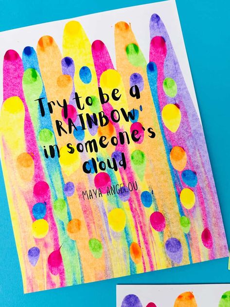 Quotes Rainbow, Craft Rainbow, Rainbow Quotes, Boho Rainbow Classroom, Encouraging Art, School Age Activities, Citation Art, Rainbow Craft, Easy Kids Crafts