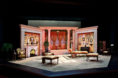 Theater Set Design Ideas, Small Set Design, Living Room Set Design, Stage Set Design Ideas, Theater Sets, Rotating Set Design, Theater Stage Design, Victorian Set Design, Clue Play Set Design