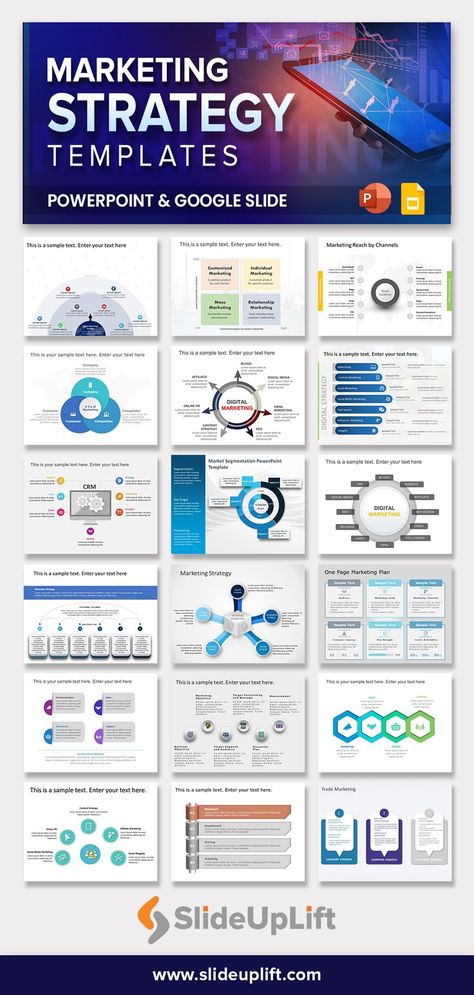 Marketing Strategy Templates Digital Marketing Powerpoint Template, Marketing Strategy Plan Template, Marketing Powerpoint Templates, Product Strategy Template, Powerpoint Infographic Templates, Market Research Presentation, Marketing Presentation Template, Strategy Planning Template, Strategy Presentation Design