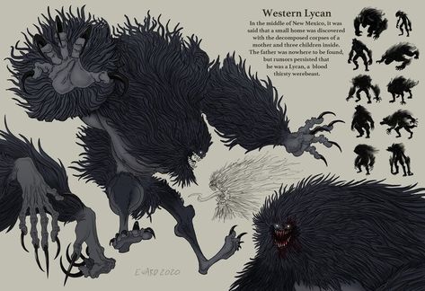 Emma Ward, Dark Creatures, Werewolf Art, Creature Artwork, Fantasy Beasts, 다크 판타지, Monster Concept Art, Creature Drawings, Fantasy Creatures Art