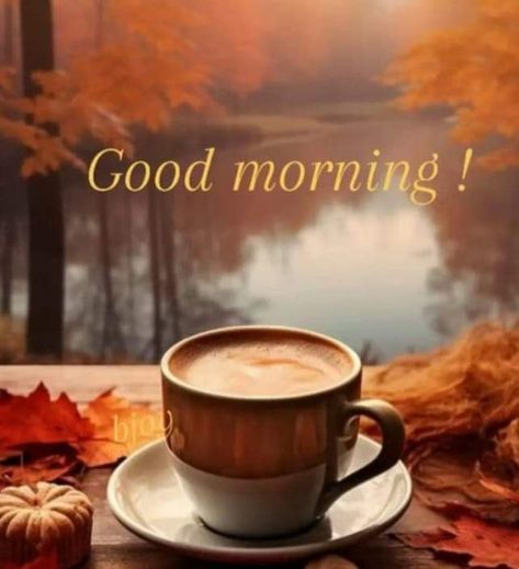 Good Morning 🌞have a nice day ✨happy morning 🌞coffee ☕breakfast 🍞cafe 🍩weakup ✨ Good Morning Fall Coffee, Good Morning Coffee Cup, Fall Greetings, Autumn Greetings, Good Morning Christmas, Morning Christmas, Breakfast Cafe, Good Morning Coffee Gif, Morning Memes