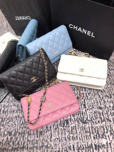 Channel Wallet On Chain, Mini Chanel Bag, Wallet On Chain Chanel, Dior Wallet On Chain, Chanel Classic Wallet On Chain, Chanel Chain Wallet, Chanel Mini Bag, Bag Wishlist, Designer Things