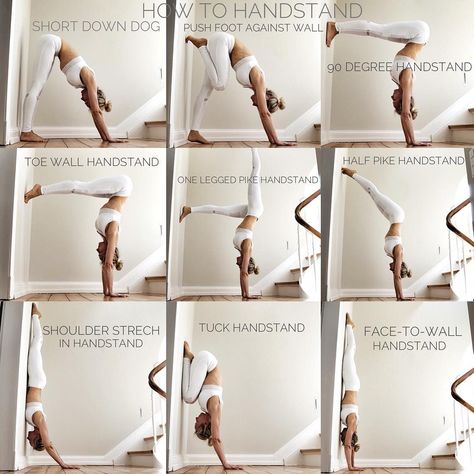 How to handstand - try these pre exercises out to gain strength and control on your journey to handstand.  Outfitted by my sponsor @aloyoga #handstand #tutorial #practice #yoga #strength #yogalife #yogagirl #ad How To Handstand, Hata Yoga, Workout Program Gym, Yoga Handstand, Body Transformations, Post Yoga, Yoga Beginners, Beginner Yoga, Yoga Iyengar