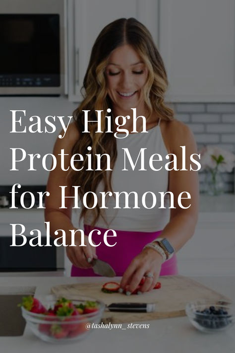 Hate cooking? These easy and delicious high protein meals are are my go-to recipes for hormone balance without the stress. Meals For Hormone Balance For Women, Easy High Protein Meals, Protein Packed Meals, Happy Hormones, Hormone Health, Protein Pack, Hormone Balancing, High Protein Recipes, High Protein