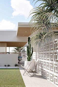 Mid-Mod House — Lloyd & Lloyd Design Springs Outfit, Palm Springs Houses, Palm Springs House, Mid Century Modern Exterior, Palm Springs Home, Salvation Mountain, Breeze Blocks, Palm Springs Style, Beach House Exterior