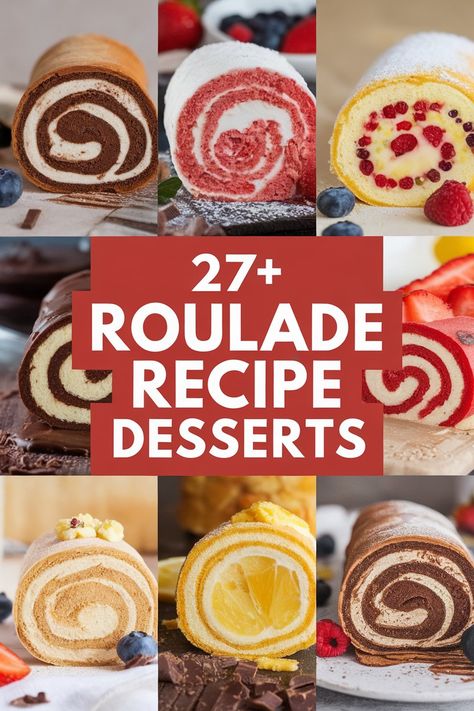 Sweeten your day with delightful roulade recipes that will impress your friends and family. These treat ideas are perfect for celebrations or just a simple dessert night. From chocolate to fruit-filled versions you'll find something for every taste. Roll up your sleeves and enjoy baking these tasty delights today! https://ostrali.com/roulade-recipe-desserts Roulade Recipe Desserts, Lemon Meringue Roulade, Raspberry Roulade, Jelly Rolls Recipe, Roulade Cake, Dessert Night, Recipes For Desserts, Meringue Roulade, Chocolate Roulade