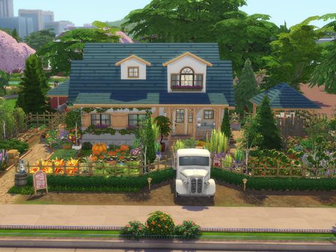 The Sims Resource - VEGETABLE GARDEN COTTAGE Sims 4 Lots, Sims4 House, The Sims 4 Lots, Simple Cottage, Mermaid Cove, Winter Cabin, Sims Community, Electronic Art, Garden Cottage