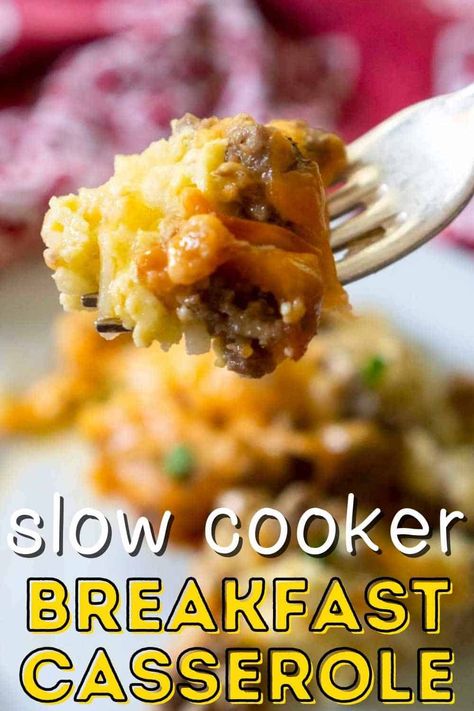 Casserole Breakfast, Slow Cooker Breakfast Casserole, Sausage Crockpot, Crockpot Breakfast Casserole, Breakfast Crockpot Recipes, Overnight Breakfast Casserole, Slow Cooker Breakfast, Casserole Easy, Crockpot Breakfast