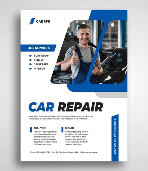 Car Repair Flyer Templates PSD Adobe Design, New Flyer, Auto Body Shop, Auto Body Repair, Brochure Layout, Auto Repair Shop, Car Service, Car Repair, Car Mechanic