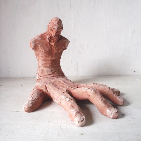 Ceramic sculpture made from terracotta from Certaldo, Italy. This was a maquette for a larger piece. Das Terracotta Modelling Clay Ideas, Clay Male Body Sculpture, Terracotta Sculpture, Terracotta Clay Sculpture, Teracota Art Terracotta Jewellery, Clay Art Projects, Clay Sculpture, Ceramic Sculpture, Clay Art