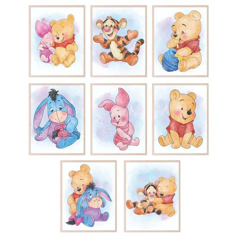 PRICES MAY VARY. Charming Winnie the Pooh Nursery Decor: Brighten up your child's room with our 8 Pack (8x10”) Unframed prints that bring the whimsical world of Pooh Bear and friends right into your home. Vintage Classic Pooh Nursery: Dive into the classic tales of A.A. Milne with designs inspired by the original illustrations, making it a perfect touch for vintage-themed rooms. Adorable Pooh Bear Nursery: Let the adventures of Pooh, Tigger, Piglet, and Eeyore accompany your little one, creating Winnie The Pooh Nursery Theme, Pooh Room Decor, Winnie The Pooh Room Decor, Winnie The Pooh Room, Winnie The Pooh Nursery Decor, Winnie The Pooh Wall Art, Winnie The Pooh Decor, Baby Winnie The Pooh, Pooh Nursery