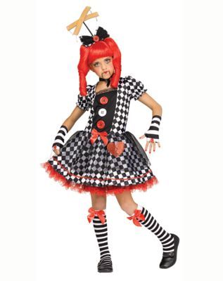 Marionette Doll Costume, Marionette Doll, Puppet Costume, Striped Gloves, Doll Halloween Costume, Clever Halloween Costumes, Scary Costumes, Fun World, Steampunk Costume