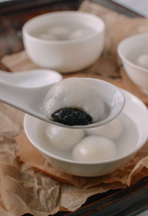 Tang Yuan Recipe, Sweet Rice Balls, Chinese Desserts, Tang Yuan, Recipes Chinese, Chinese Lantern Festival, Wok Of Life, Woks Of Life, The Woks Of Life