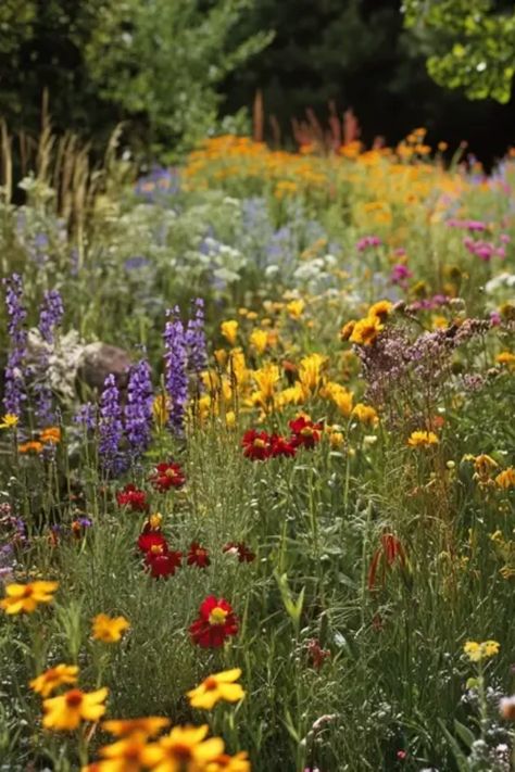 Create a stunning native wildflower garden that'll attract pollinators and brighten your yard! Discover the best plant combinations, maintenance tips, and seasonal planting ideas. Native wildflowers not only enhance the beauty of your space, but they also help improve local ecosystems. From flatter sun-loving blooms to shade-loving varieties, you can find diverse flowers to fit any location. Let us guide you through what to plant and how to care for them, ensuring your garden thrives year after year. Unlock the potential of your outdoor space with our wonderful suggestions! Wild Flowers In Garden, Wildflower Garden Backyard, Planting Wildflowers Landscapes, Growing Wildflowers In Pots, Wildflower Garden Front Yard, Wildflower Garden Bed, Native Plant Garden Design, Native Wildflower Garden, Wildflower Garden Ideas