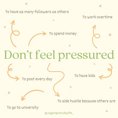 Life is hard enough, dont feel pressured to do anything you dont want to do. Education | university | family life | social media | work 🌪️ - #pressure #socialmedia #family #quotes #advice #worklifebalance #finances Family Pressure Quotes, Pressure Quotes, Social Medi, Social Pressure, Social Media Work, Going To University, Make You Believe, Life Is Hard, Work Life Balance