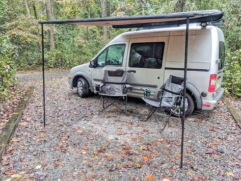 REVEAL: Meet Dolly - Ford Transit Connect Camper Van Conversion Ford Transit Camper Conversion, Ford Transit Connect Camper, Transit Connect Camper, Camper Van Kitchen, Small Camper Vans, Kangoo Camper, Minivan Camper Conversion, Small Camper, Ford Transit Camper