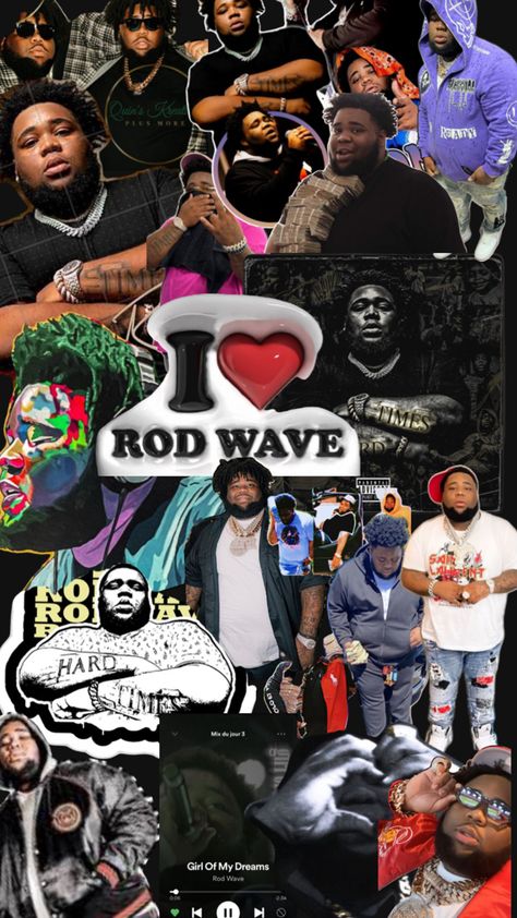 Rod Wave Wallpaper, Rod Wave Collage, Wave Collage, Waves Wallpaper Iphone, Waves Song, Wave Wallpaper, Spiderman Drawing, Rod Wave, Iphone Lockscreen Wallpaper