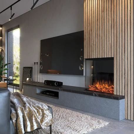 Modern Electric Fireplace, Feature Wall Living Room, Wall Fires, Modern Tv Wall, Electric Fire, Tv Wall Decor, Electric Fireplace Insert, Luxury Marble, Tv Wall Design