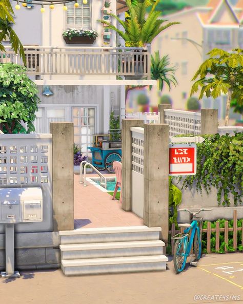 Tomarang Apartments || no CC Hello! I built another apartament building in Tomarang, the world that came with The Sims 4 For Rent EP! I wanted to create a more colorful and alive build so I used many cute colors! This build has 2 units and it has room for a total of 6 sims. What do you think about this build? ✨ 📽️ Speedbuild available ✅ Playtested ⬇️ Trayfiles Tomarang Apartments || Residential Rental 🔸20x20 lot 🔸114,718 $ 🔸2 units #TheSims4 No Cc Sims 4 Rooms, Sims 4 Rental Apartments, Sims4 Apartment Building, Sims 4 Tomarang Build, Sims 4 For Rent Apartments, Sims 4 Residential Rental, Tomarang Apartments, Sims 4 For Rent Cc, Sims 4 Hotel Build