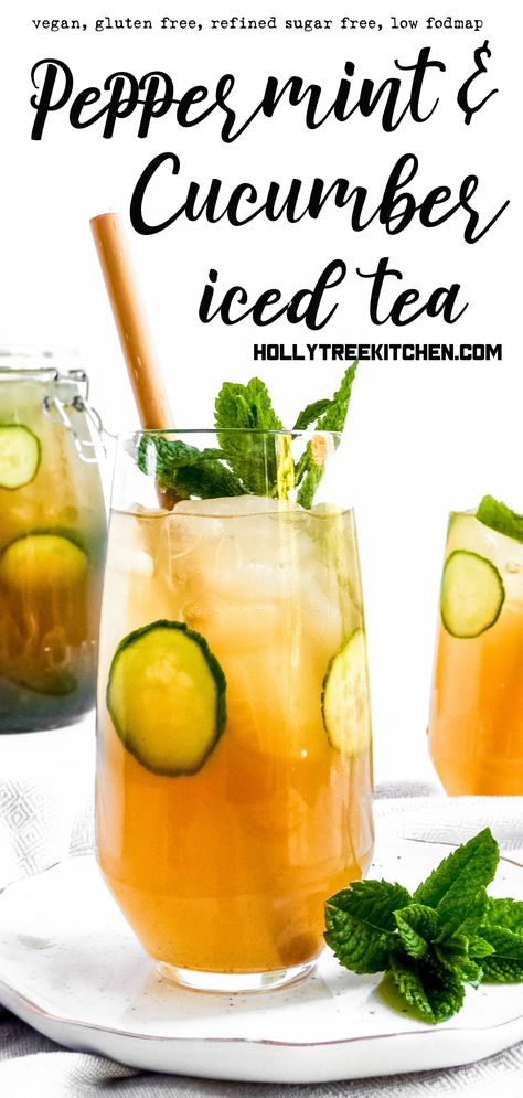 Peppermint Iced Tea, Peppermint Tea Drinks, Iced Peppermint Tea, Peppermint Tea Recipe, Drinks Non Alcoholic, Veggie Bbq, Recipes Dairy Free, Bbq Veggies, Tea Blends Recipes