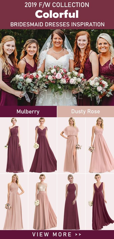 Mulberry Dress Bridesmaid, Mulberry Dress, Mulberry And Dusty Rose Wedding, Bridesmaid Dresses Mulberry, Mulberry Color Palette, Mulberry Wedding, Mulberry Wedding Color Scheme, Bridesmaid Dresses Separates, Mulberry Bridesmaid Dresses