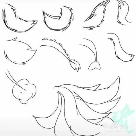 Fluffy Tail Drawing Reference, Fox Fursona Base, Fluffy Cat Tail Drawing, Cat Tail Drawing Reference, Wolf Tail Drawing Reference, Fox Tail Drawing, Fox Fursona, Wolf Ears And Tail, Monsters Design