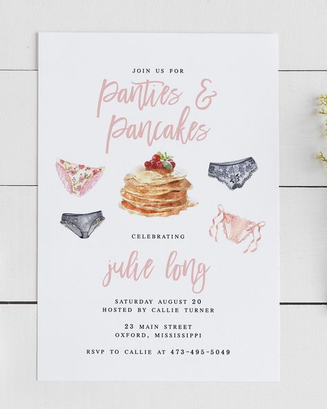 Panty Party Ideas, Lingerie Shower Ideas Classy, Lingerie Bachelorette Party Ideas, Panty Game Bridal Shower, Pancakes And Panties Party, Panties And Pancakes, Panty Party Bachelorette, Lingerie Shower Themes, Classy Lingerie Shower