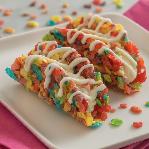 Fruity Pebbles Cheesecake Tacos - Recipes Moms Fruity Pebbles Cheesecake Tacos, Recipes With Fruity Pebbles, Fruity Pebbles Cheesecake, Fruity Pebble Cheesecake, Cheesecake Tacos, Taco Cupcakes, Tacos Recipes, Fruity Pebbles Cereal, Pebbles Cereal