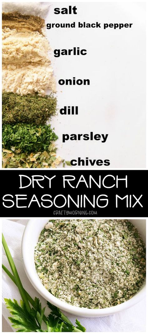 Diy Ranch Seasoning, Ranch Seasoning Mix Recipes, Diy Ranch, How To Make Ranch, Ranch Seasoning Recipes, Dry Ranch Mix, Homemade Dry Mixes, Homemade Ranch Seasoning, Dry Ranch Seasoning