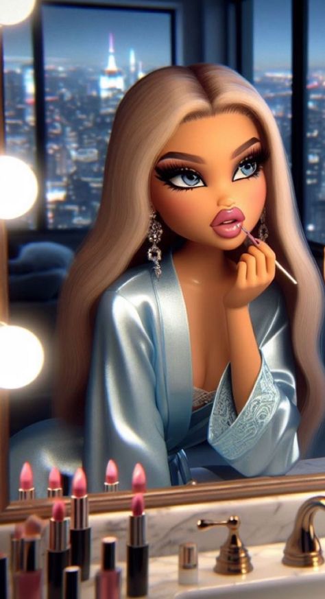 Bratz Mood Wallpaper, Blond Bratz, Bratz Cloe Aesthetic, Bratz Dolls Aesthetic Profile Pic, Blonde Bratz, Dream Doll Aesthetic, Bratz Doll Aesthetic, Bratz Icon, Baddie Pfp Pink