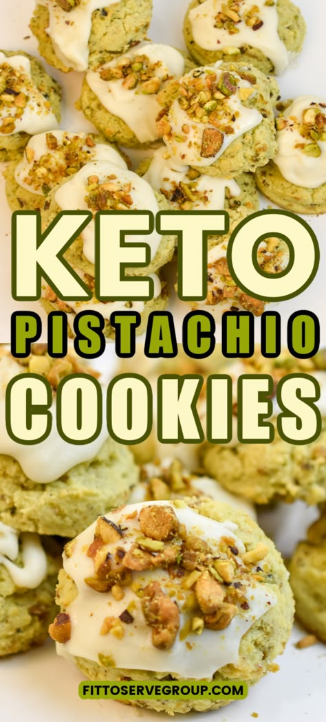 Pistachio Fluff Keto, Keto Pistachio Cake, Keto Wedding Cookies, Keto Lace Cookies, Keto Pistachio Cookies, Keto Pistachio Dessert, Keto Cookies Recipes, Low Glycemic Cookies, Breakfast Quinoa Bowl