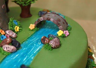 River Cake, Patty Cakes, Piping Gel, Duck Cake, Duck Birthday, Fairy Cakes, 3d Cakes, Forest Cake, Camping Birthday