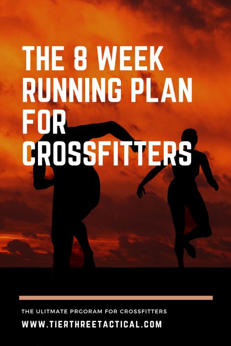 8 Week Running Plan, 5 K Running Plan, Crossfit Running Workouts, Running Wods Crossfit, Crossfit Plan, Running Wod, Crossfit Programming 12 Weeks, 8k Running Plan, Crossfit Wod With Running