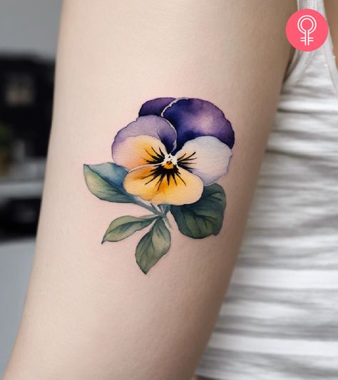 Pansy Tatoos, Pansy Tattoo Color, Pansy Flowers Tattoo, Purple Pansy Tattoo, Pansy Tattoos, Pansy Flower Tattoo, Tattoo Sayings, Pansy Tattoo, Tribute Tattoos