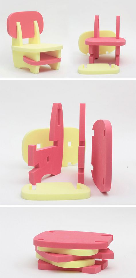 This puzzling kid’s chair makes the most of playtime, encouraging children to get creative. Learning Furniture For Kids, Puzzle Furniture, Furniture For Kids, Creative Chair, Kid Chair, Children's Furniture, Children Furniture, Children Desk, Puzzle Furniture Design