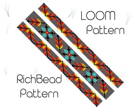 Bead Loom Patterns Native, Bead Bracelet Patterns, Bracelet Loom, Seed Bead Bracelet Patterns, Miyuki Beads Pattern, Beaded Hat Bands, Native American Beadwork Patterns, Bead Loom Designs, Bead Loom Pattern