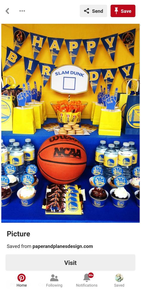 Warriors Themed Birthday Party, Stephen Curry Birthday Party Ideas, Golden State Warriors Birthday Party, Warriors Basketball Party, Stephen Curry Birthday, Basketball Party Ideas, Golden State Warriors Party, Golden State Warriors Birthday, Bottle Template