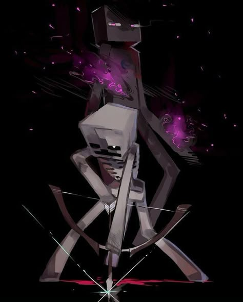 Minecraft Fan Art Enderman, Minecraft Enderman Art, Minecraft Enderman Fanart, Minecraft Mobs Fanart, Enderman Fanart, Minecraft Aesthetics, Minecraft Wither, Minecraft Fanart, Minecraft Comics