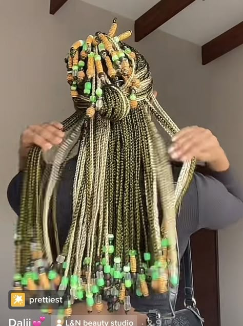 Green Braids, Black Box Braids, Unique Braids, Braided Hairstyles For Black Women Cornrows, Goddess Braids Hairstyles, Cute Box Braids Hairstyles, Hair Techniques, Protective Hairstyles Braids, African Hair