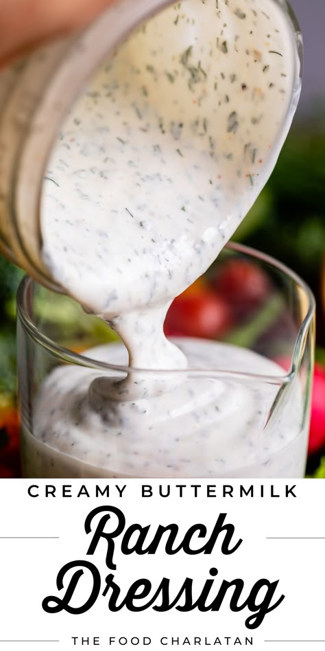 Restaurant Style Ranch Dressing, Buttermilk Ranch Dressing Recipe, Homemade Buttermilk Ranch, Buttermilk Ranch Dressing, Buttermilk Ranch, Ranch Dressing Recipe, Ranch Salad Dressing, Homemade Ranch Dressing, Homemade Buttermilk