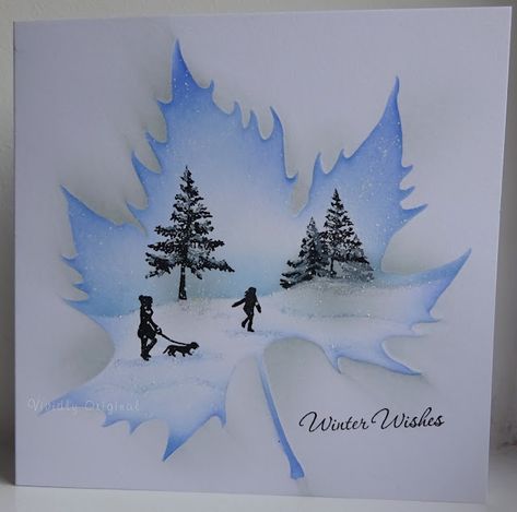 Winter Scene Cards, Cardio Christmas Card Ideas, Cardio Christmas Cards, Sweet Poppy Stencils Cards, Card Io Christmas, Lavinia Stamps Christmas Cards, Winter Card Ideas, Winter Scene, Inkylicious Cards