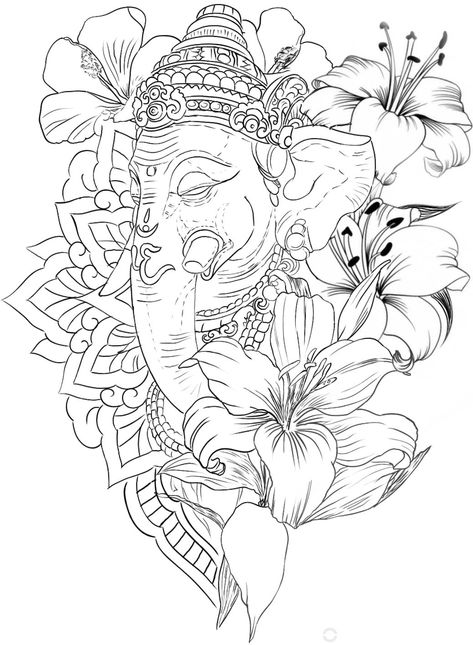 Mandala Elephant Tattoo, Tattoos 2023, Buddha Tattoos, Ganesha Tattoo, Quote Images, Tattoo Board, Goddess Tattoo, Tattoos For Women Half Sleeve, Buddha Tattoo