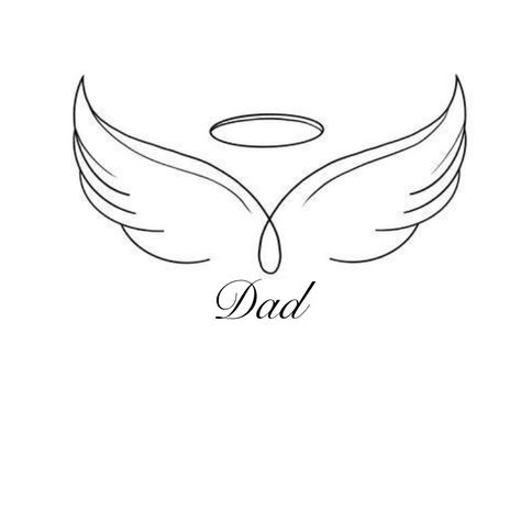 Angel Wings Symbol, Small Angel Tattoos For Women, Angelica Tattoo, Angel Wings Tattoo Stencil, Rip Tattoos For Dad, Small Angel Tattoo, Bird Silhouette Tattoos, Angel Tattoo For Women, Angle Tattoo