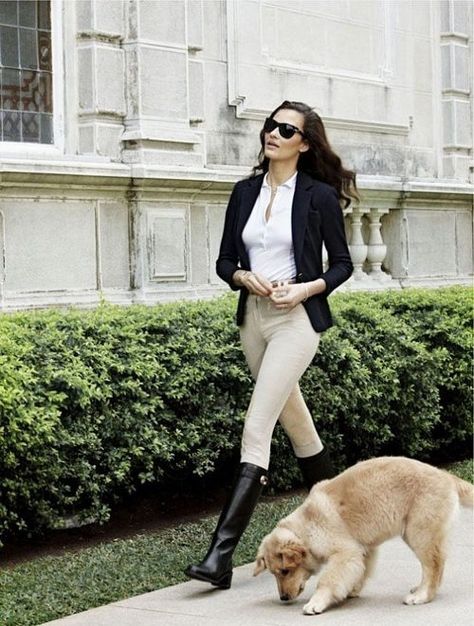 Preppy Mode, Vogue Brazil, Black And White Outfit, Equestrian Chic, Mode Tips, Equestrian Outfits, Riding Outfit, Equestrian Style, Inspiration Mode