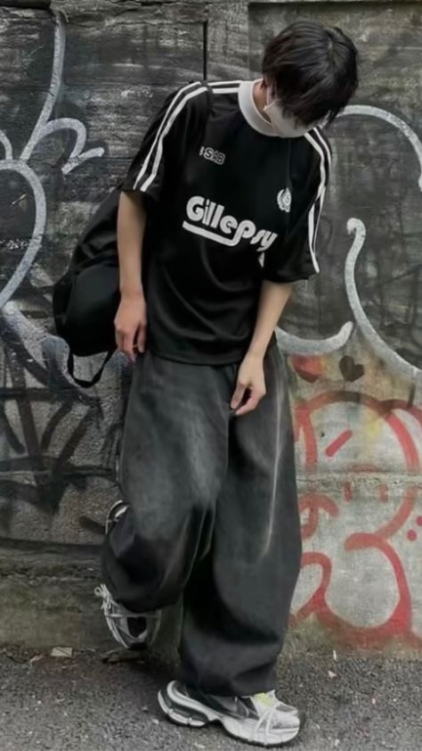 Baggy Street Wear Men, Japanese Alternative Fashion Men, Mens Acubi Fashion, Acubi Outfits Men, Homeless Aesthetic Outfit, Acubi Boy, Acubi Men, Acubi Fashion Men, Baggy Clothes Outfit Men